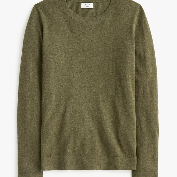 J. Crew Teddie Crewneck Sweater in Olive - Picture 6 of 7